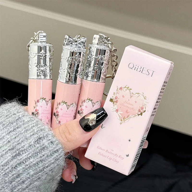 Qibest 4 Colors Velvet Lip Mud Matte Finish, Skin-Tone Enhancing Lip Tint, Versatile Nude Makeup, Budget-Friendly for Students