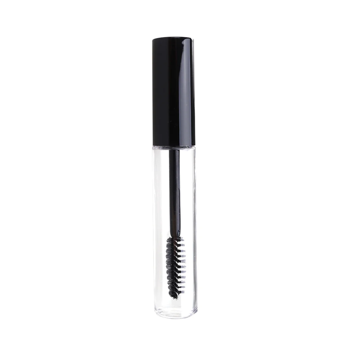 

5Pcs Empty Eyelashes Bottle Black Lid Perfect for Storing Mascara Cream Travel Portable Eyelash Tube Container Transparent Body