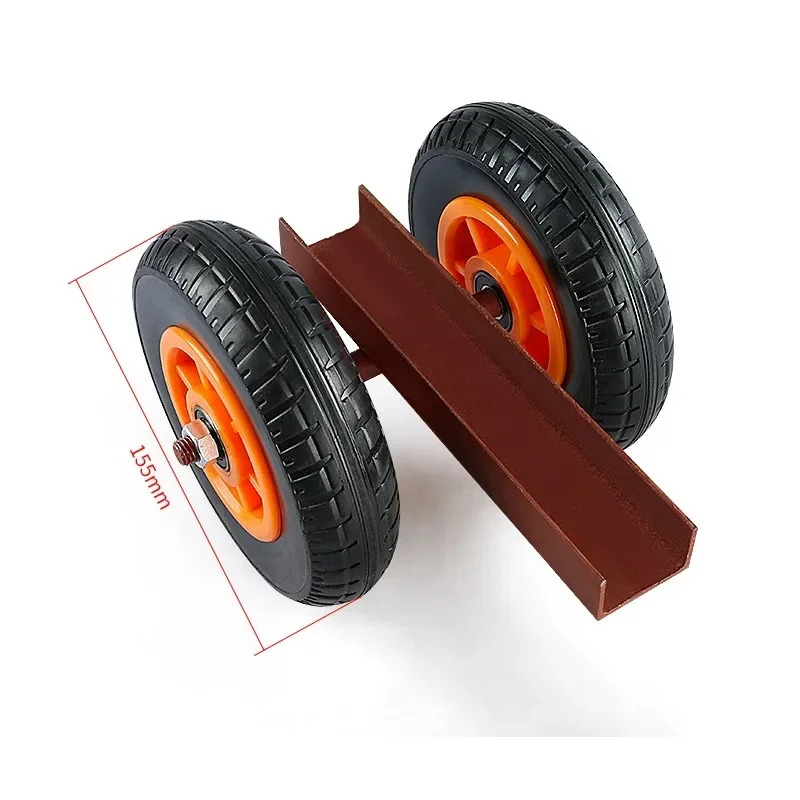 Marble Tile Two Wheel Trolley Channel Steel Trolley Heavy Duty Mobile Solid Rubber Wheels