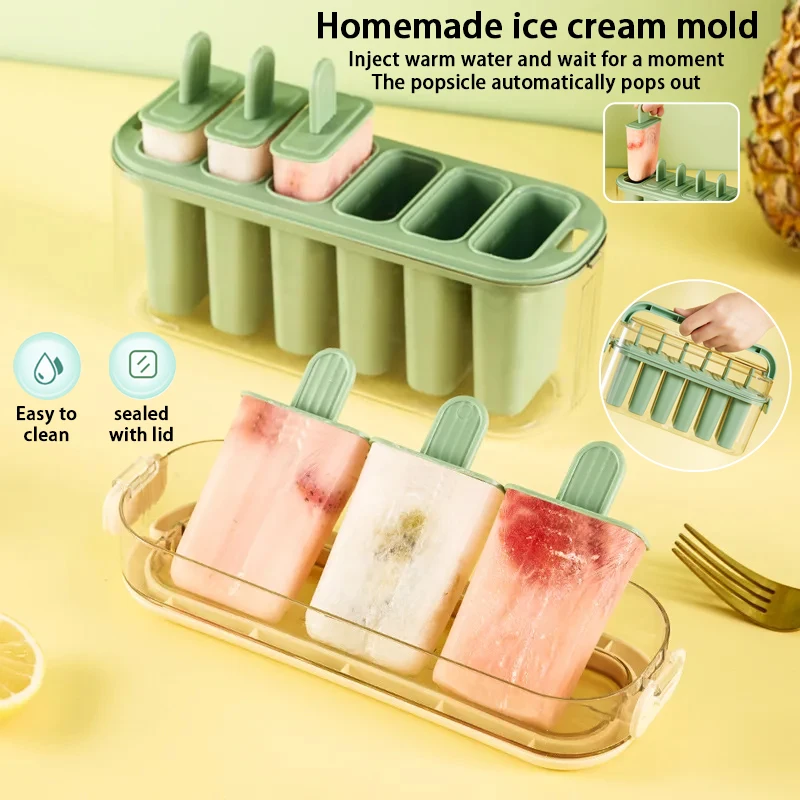 

Ice cream mold ice cream popsicle ice cream grinding tool food grade household silicone easy demolding homemade ice cream box