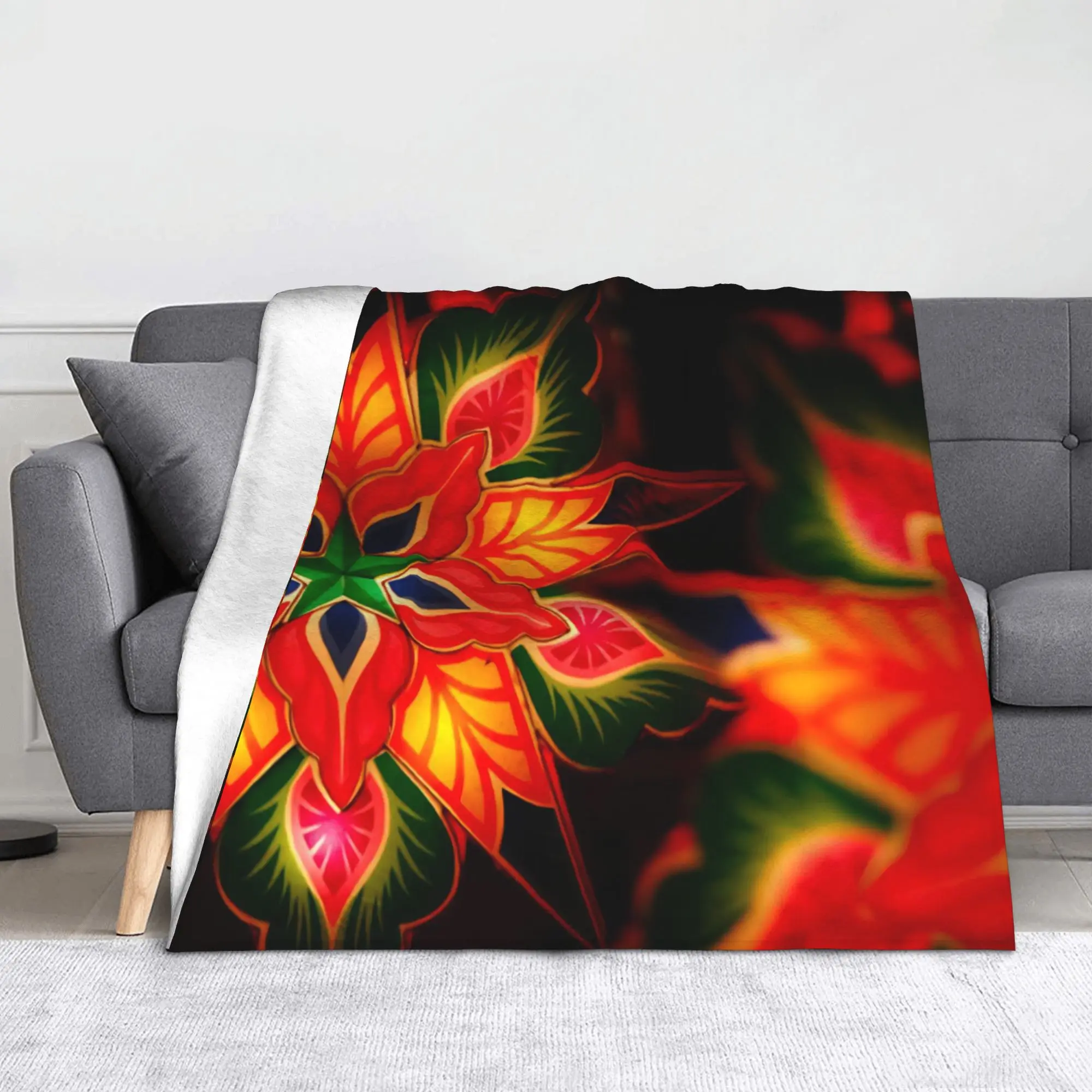 Maligayang Pasko Parol Blanket Philippine Merry Christmas Flannel Awesome Soft Throw Blankets for Chair Covering Sofa Summer
