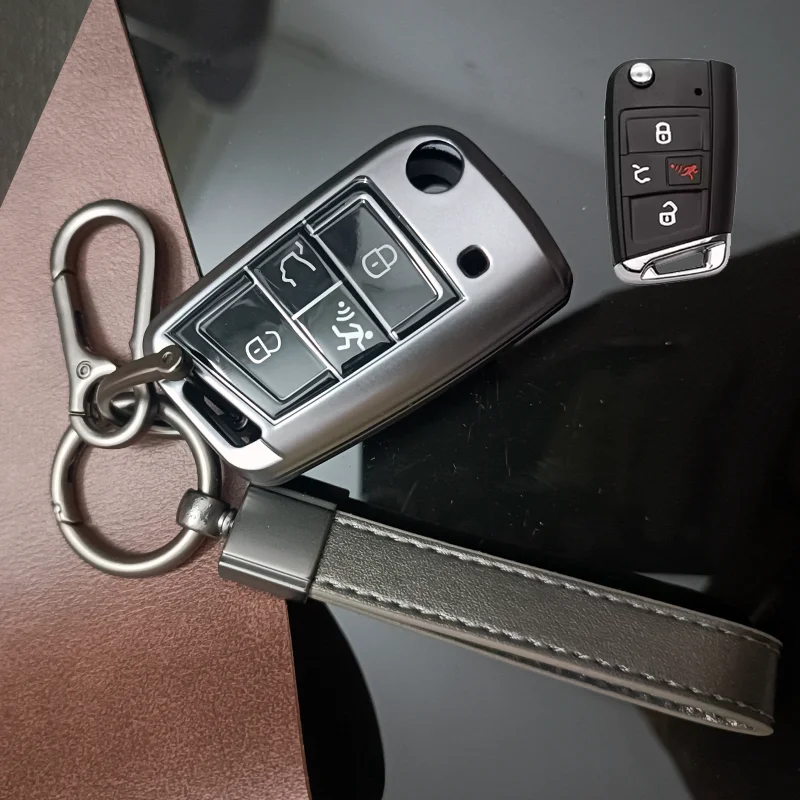Flip-Fernbedienung für Volkswagen VW Golf 7 ALLTRACK MK7 Tiguan SEAT Ateca Leon FR2 Ibiza Skoda Octavia Autoschlüsselhülle Zubehör