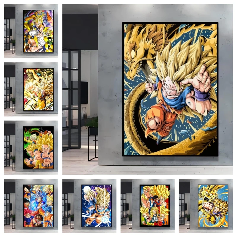 

Classic Warm Blood Dragon Ball Goku Poster High Definition Canvas Printing Modern Home Living Room Wall Picture Decorative Gifts