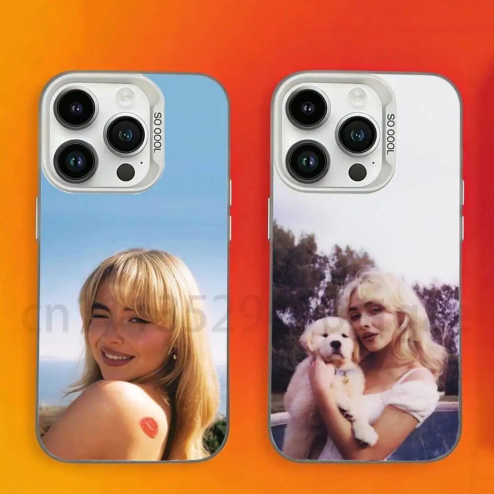 

Singer S-Sabrina C-Carpenter Phone Case For iPhone 17,16,15,14,13,12,11,Pro,Max,Plus,Mini Candy Matte Shockproof Cover