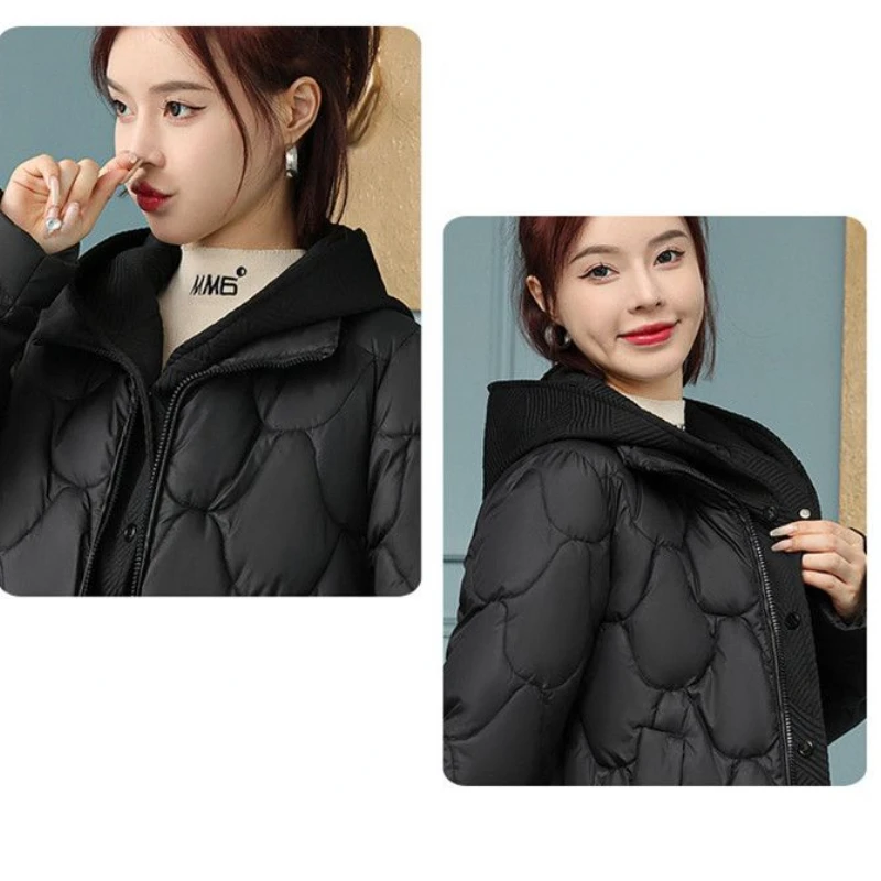 2023 Winter Coat Women Parkas Down Cotton Cotton-padded Jacket Puffer Jacket Hooded Jacket Korean High-end Long Sleeve Outerwear