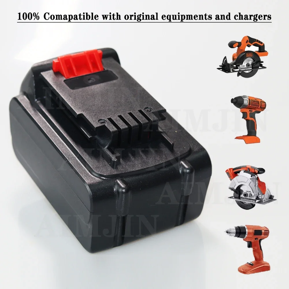 For BLACK & DECKER 20V 6000mAh/8000mAh/10000mAh Li-Ion LB20 LBX20 LBXR20 Power Tool batterie