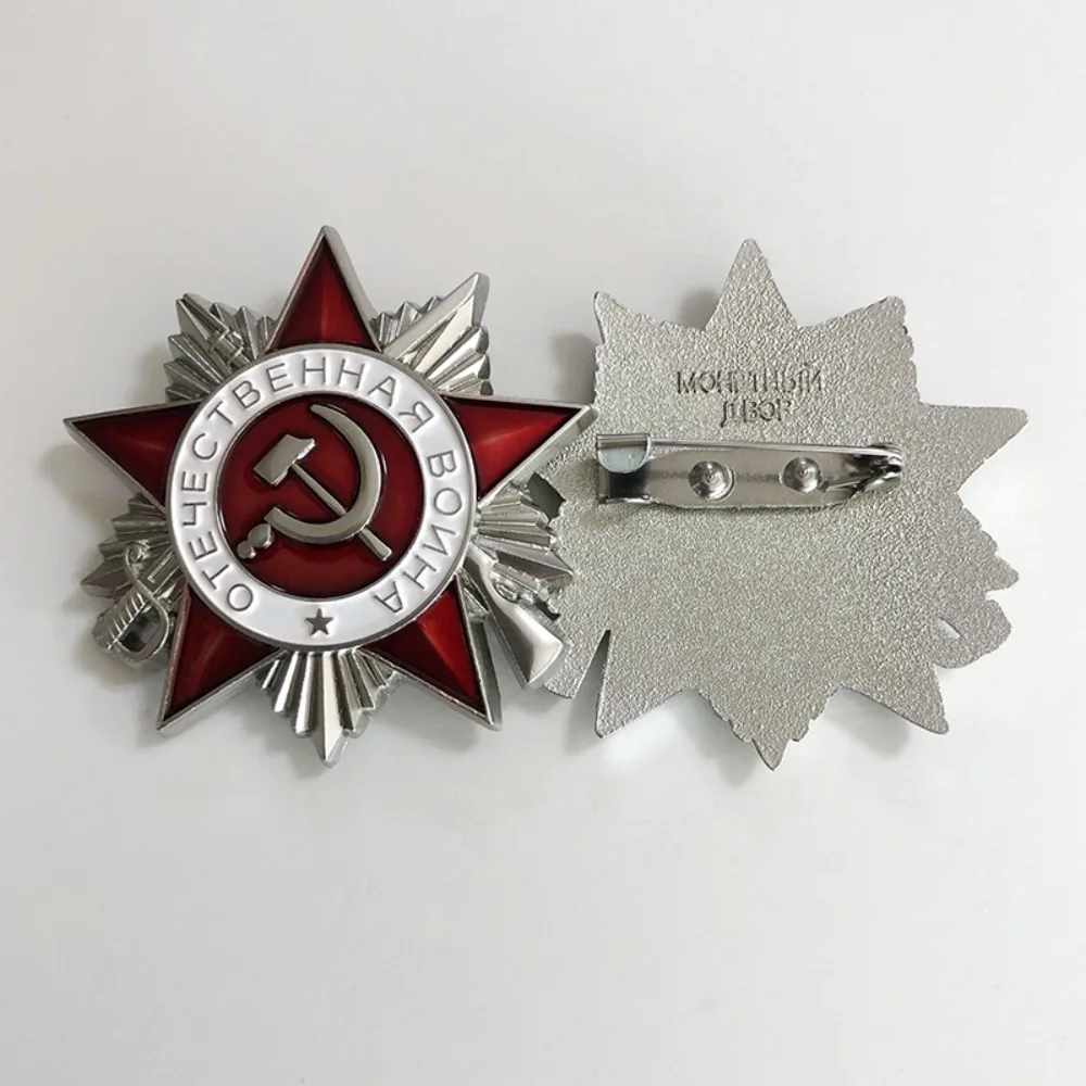 1942 versão cccp a estrela de cinco pontas da primeira classe medalha da defesa nacional vitória honra metal crachá pino estilo medalha