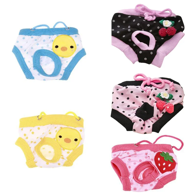 Female Dog Shorts Panties Menstruation Underwear Washable Briefs Cute Dot Printed Pet Physiological Pant Diaper Sanitary For Dog