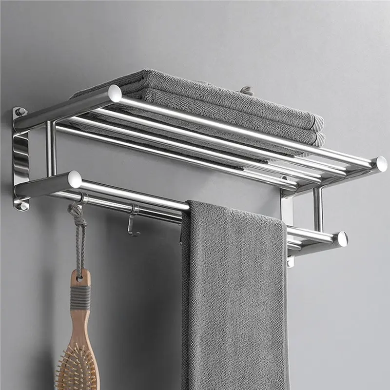 

[NEW!A08R】 Batoom Towel Ra Wall Mounted Stainl Steel 304 Toilet Storage No Drilling Required Towel Holder Batoom Organizer