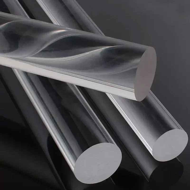 Transparent Acrylic Round Bar Plastic Plexiglass Solid Rod PMMA Organic Glass DIY Craft Architectural Model Material Guide Rod