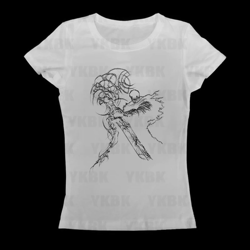 Mode Lässig Frauen Gothic Retro 90er Jahre Emo Mädchen Y2k Print Anime T-shirt Trashy Vintage Harajuku Kurzarm T Sommer straße