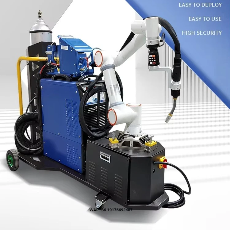 Smart 6 Axis Robotic Arm MIG Welding With Trolley and Drag Handle for Manufacturing Welding Industrial Automation