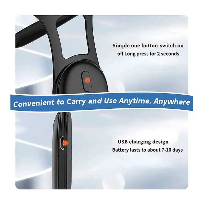 

A73T 2PCS Portable Lymphatic Soothing Body Shaping Neck Instrument, Posture Correction Belt Relief Massage Device-C
