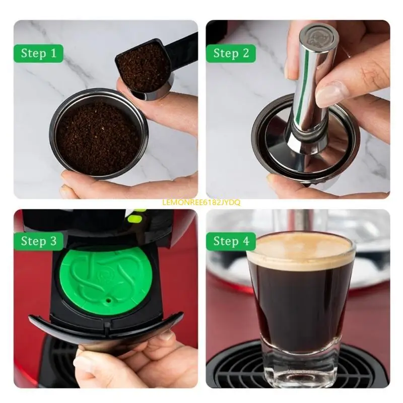 M7DF قرون القهوة من الفولاذ المقاوم للصدأ مع فرشاة ملعقة والعبث لإسبريسو