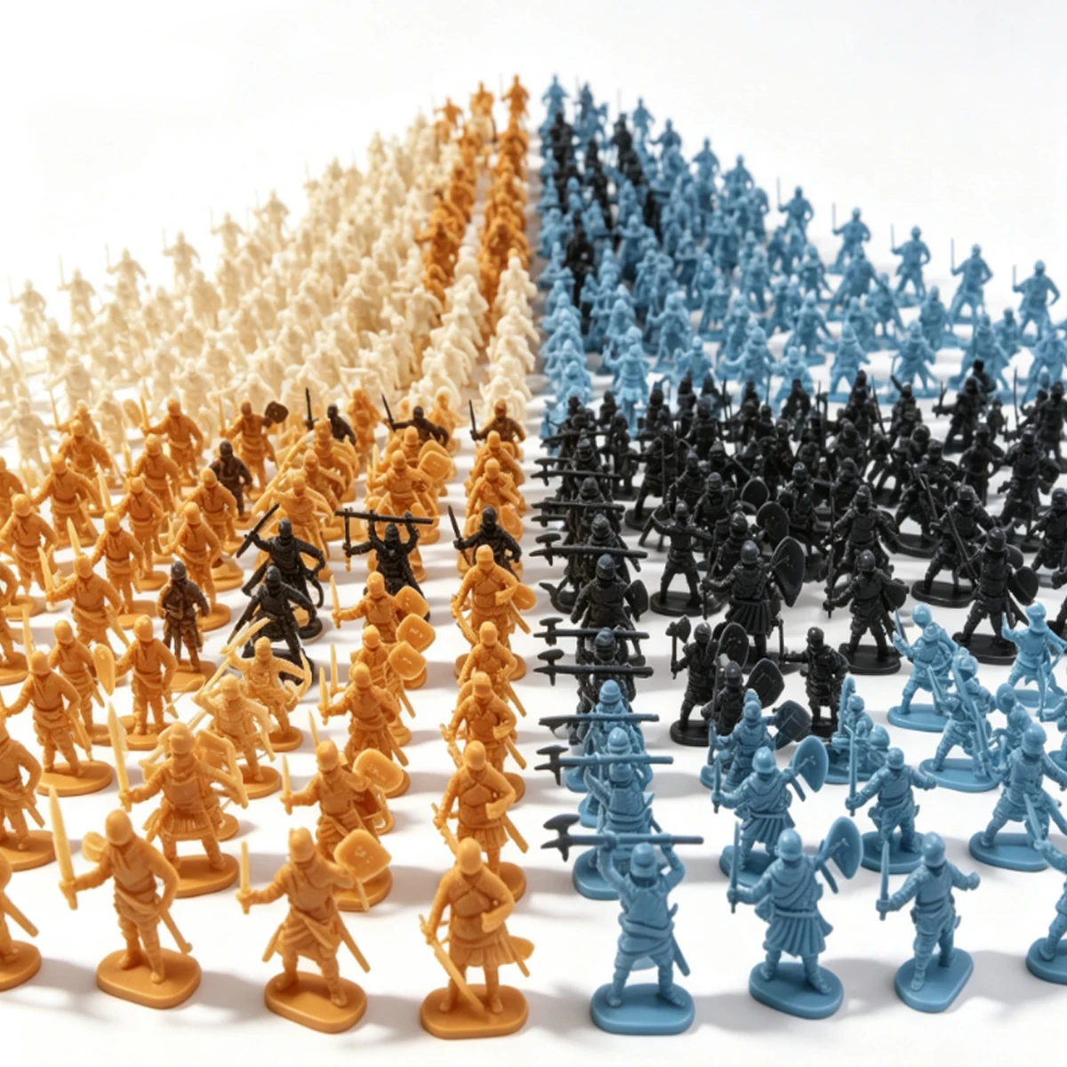 24Pcs Miniature Medieval Soldier Figure Set in Random Styles, Perfect for Diorama Crafting, Tabletop Model Collections ZSY