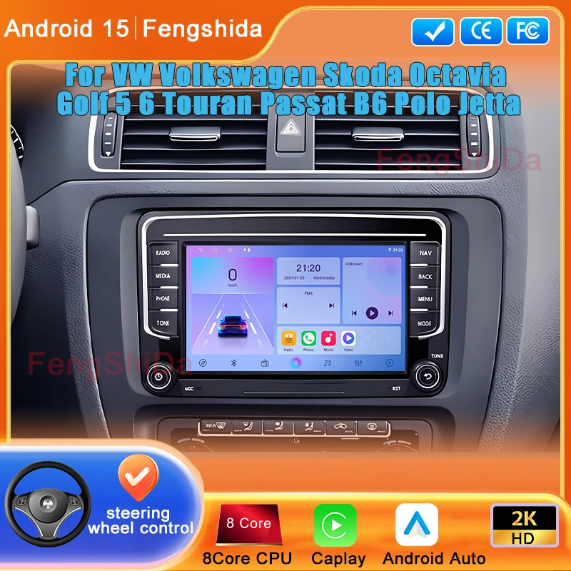 Video Player Android For VW Volkswagen Skoda Octavia Golf 5 6 Touran Passat B6 Polo Jetta Auto Car Radio GPS Navigation Stereo
