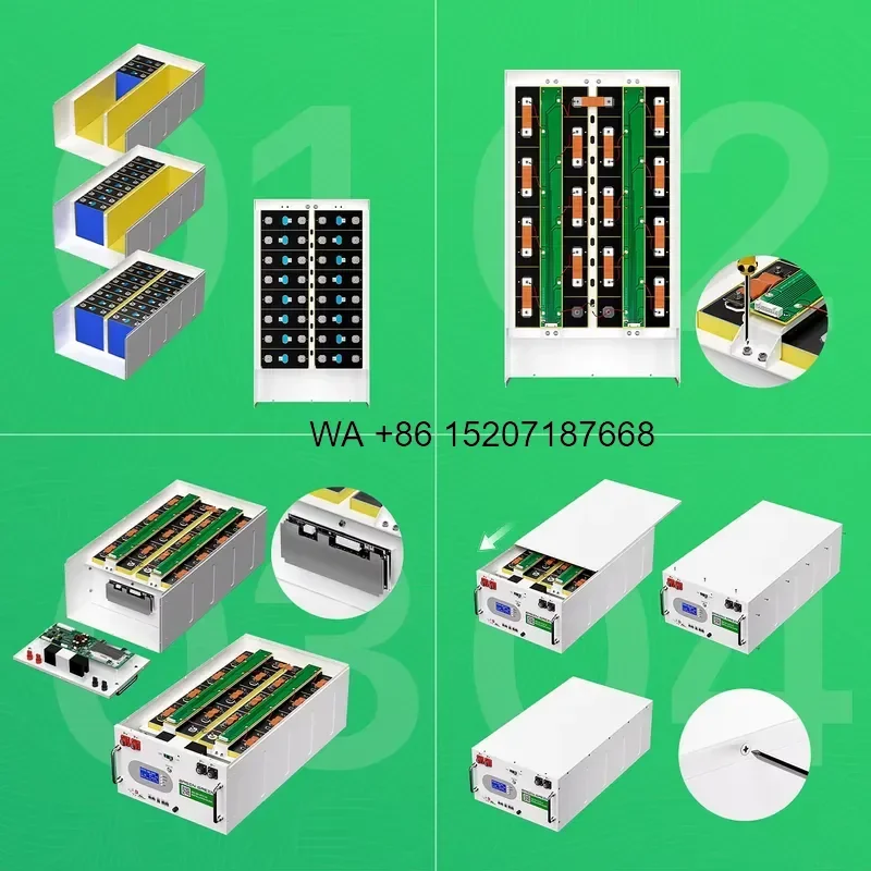 Wmwmnu for BASEN Emily-Salvo Italy DIY 51.2V LiFePO4 Battery Pack 280Ah 300Ah 306Ah 314Ah Battery Boxes and Racks for Home