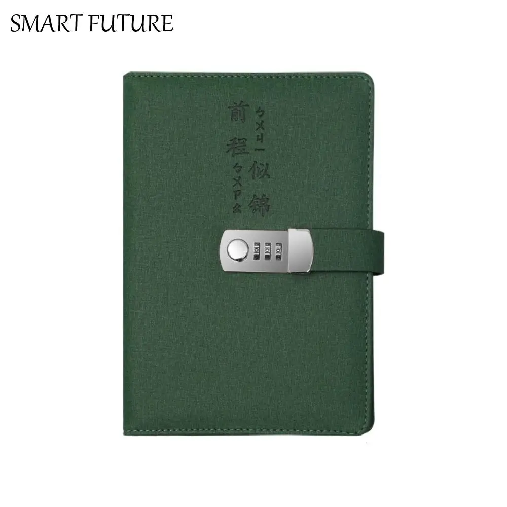 

A5 100Sheets Diary Book with Lock Lucky Letter Writing Pads Password Lock Notebook Stationery Thickened Personal Planner Notepad