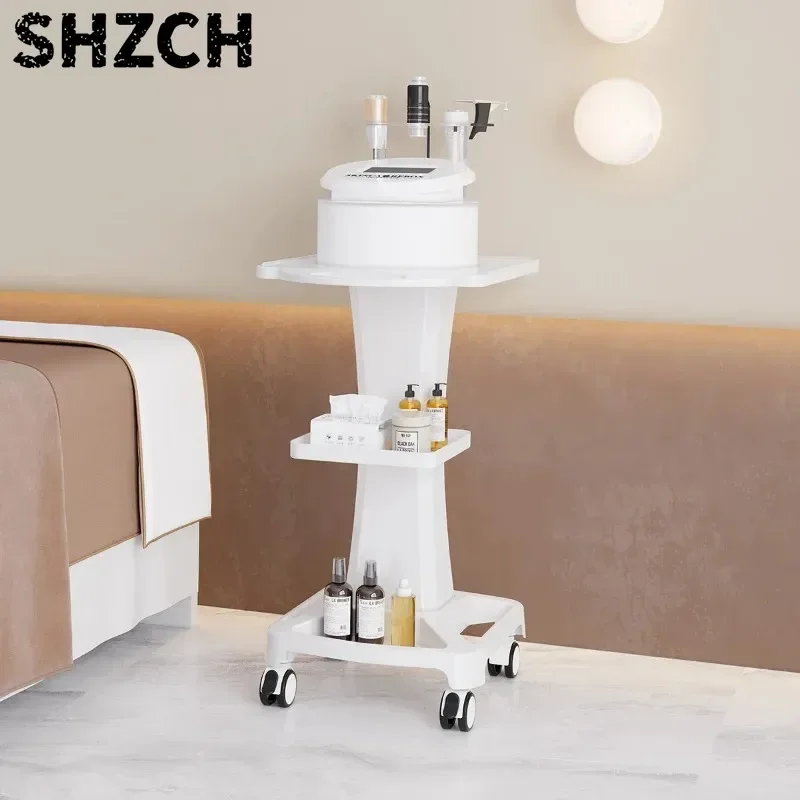 ‌Professional Hydrafacial Cart with Drawer-Heavy Duty Mobile Skincare Station Rolling Utility Trolley for Salon Equipment &Tools