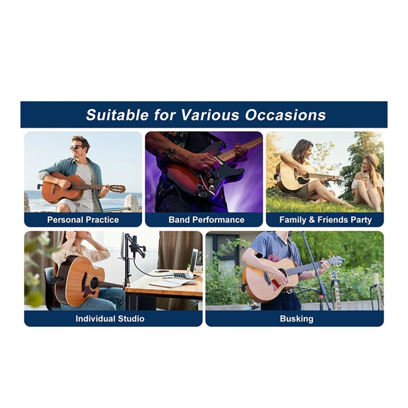 Émetteur-récepteur de guitare électrique A89E-un à deux, Instrument à vent, système Audio sans fil 2.4G, Plug And Play réglable