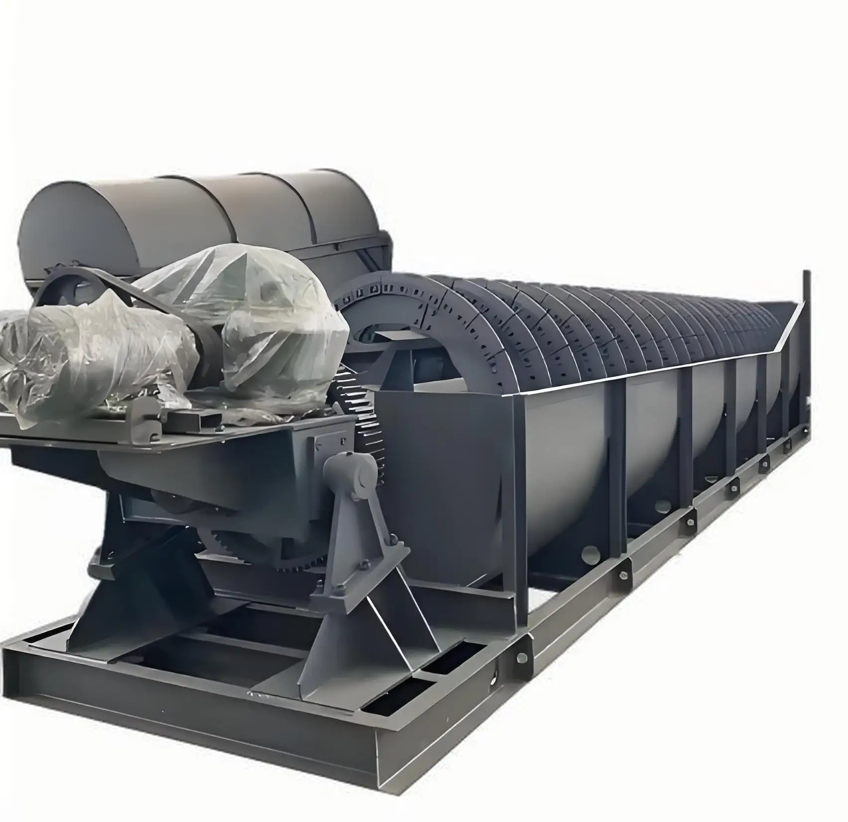 Wear-Resistant Materials Double-Helix Screw Auger Conveyor For Ore Processing