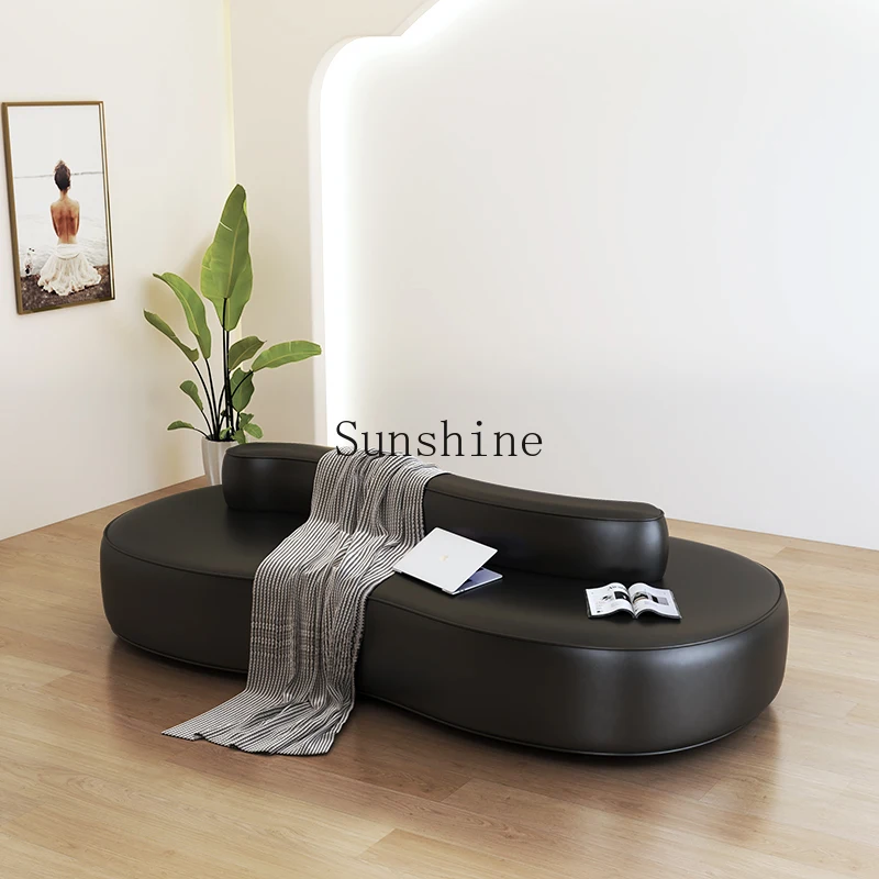 

Curved back-to-back sofa special-shaped creative exhibition hall waiting