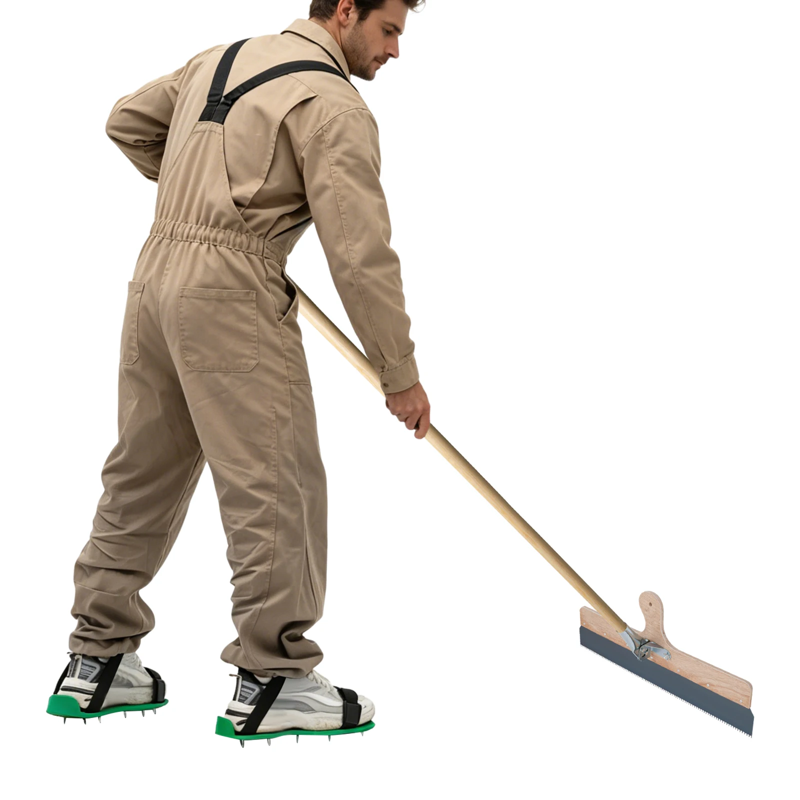 

Cement Floor Leveling Tools Kit, Self Leveling Defoaming Tools with Rake and Roller, Pre-drilled Holes Easy Assembly