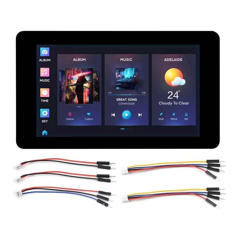 Waveshare ESP32-S3 Development Board with 7-inch Capacitive Touch LCD 32-Bit LX7 Dual-Core for PCBA Development