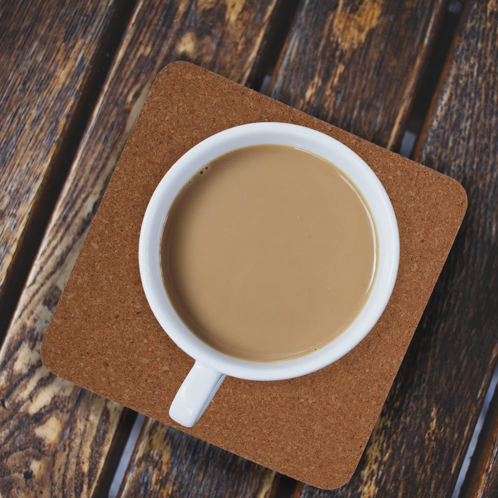

10 Pcs Square Coaster Heat Protection Cup Holder Mildew Proof Practical Mat Cork Coaster Set Table Decorations Scratch