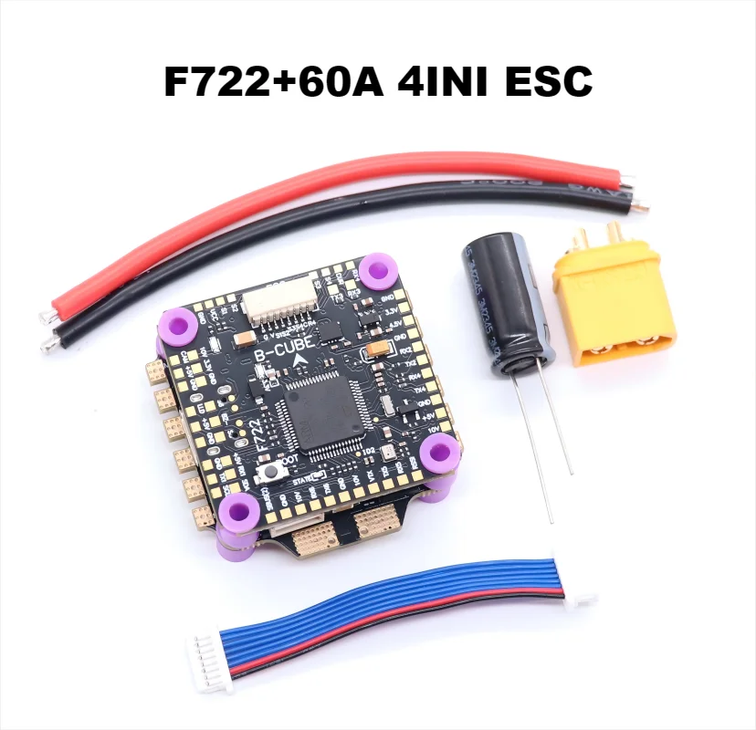 Rctosky F722 F7 Controllo di volo 45A/60A 4INI ESC VTX1000 Video 1080P Fotocamera INAV Betaflight Controllore di volo RC Drone FPV Racing