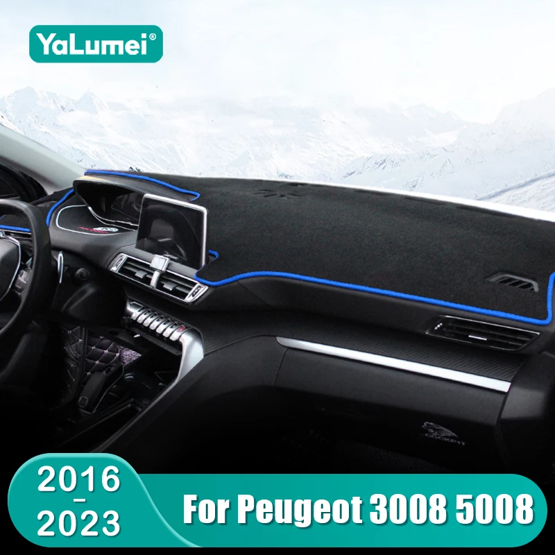 Für Peugeot 3008 5008 GT Hybrid 2016 2017 2018 2019 2020 2021 2022 2023 Auto Dashboard Sonnenschutz Abdeckung Nicht-slip Pads Zubehör