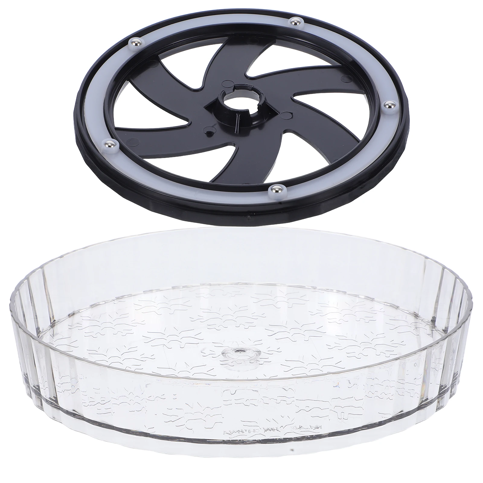 

Turntable Spice Organizer 360 Rotation Kitchen Storage Rack for Condiments Seasoning Jars Transparent Countertop Organizing