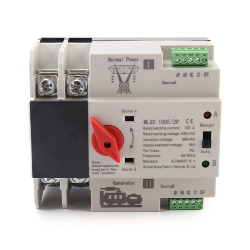 

Not Interrupting 2P 100A Double Power ATS with 400V rate Voltages Safe Electrical Solution for Stable Circuit Control