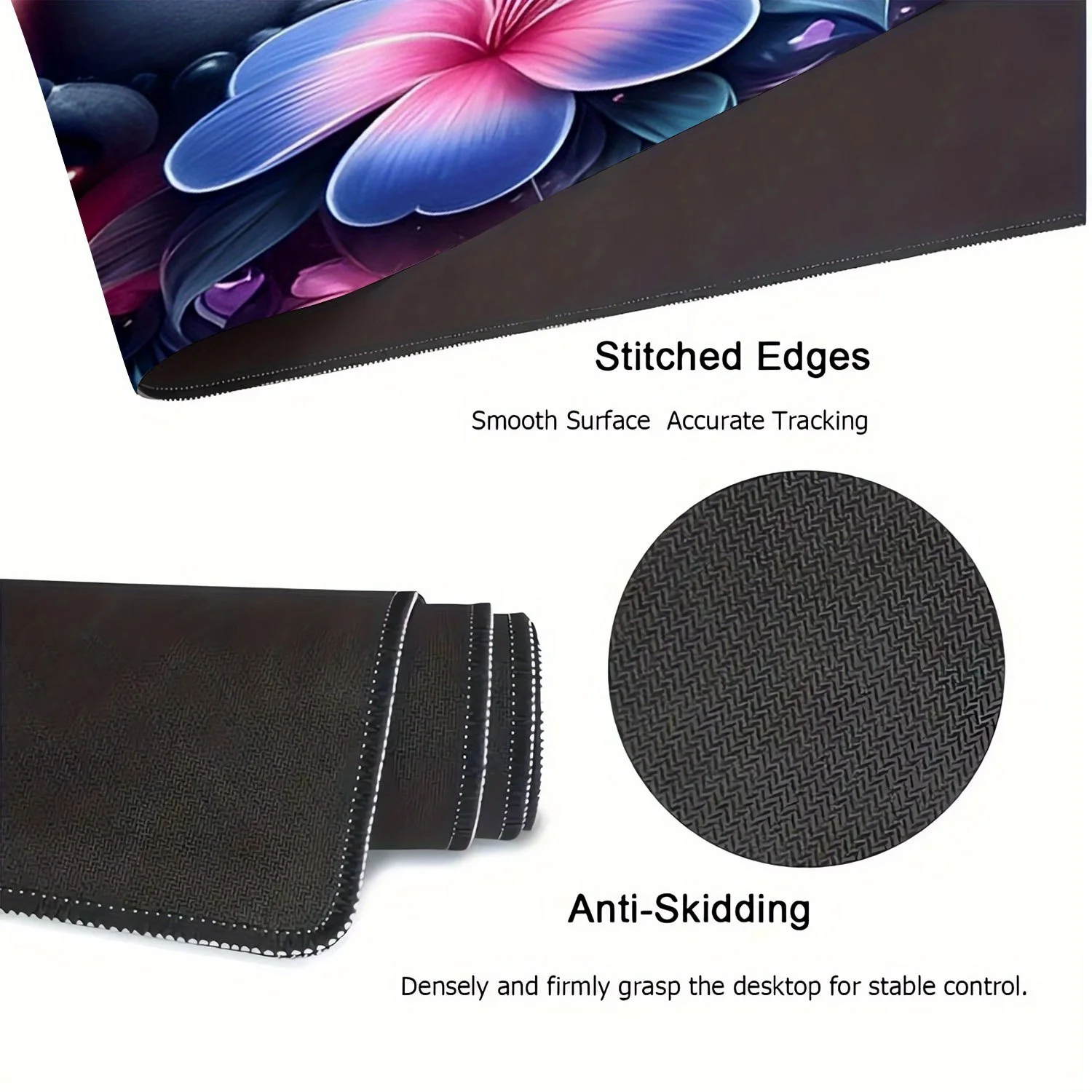 1pc マウスパッド ステッチ 多機能ラバーベース ゲームテーブルマット オフィス装飾、ホリデーギフト、バレンタインデー、イースター用