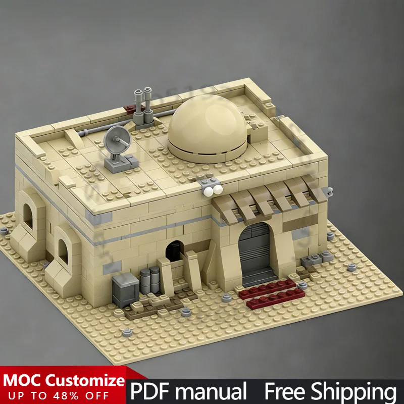 

Набор из 757 деталей: Минифигурки, диорама «Пустынная планета» с Кастандрой Мос Эйсли, модульный конструктор MOC, игрушка для мальчиков, подарок на праздник, сделай сам