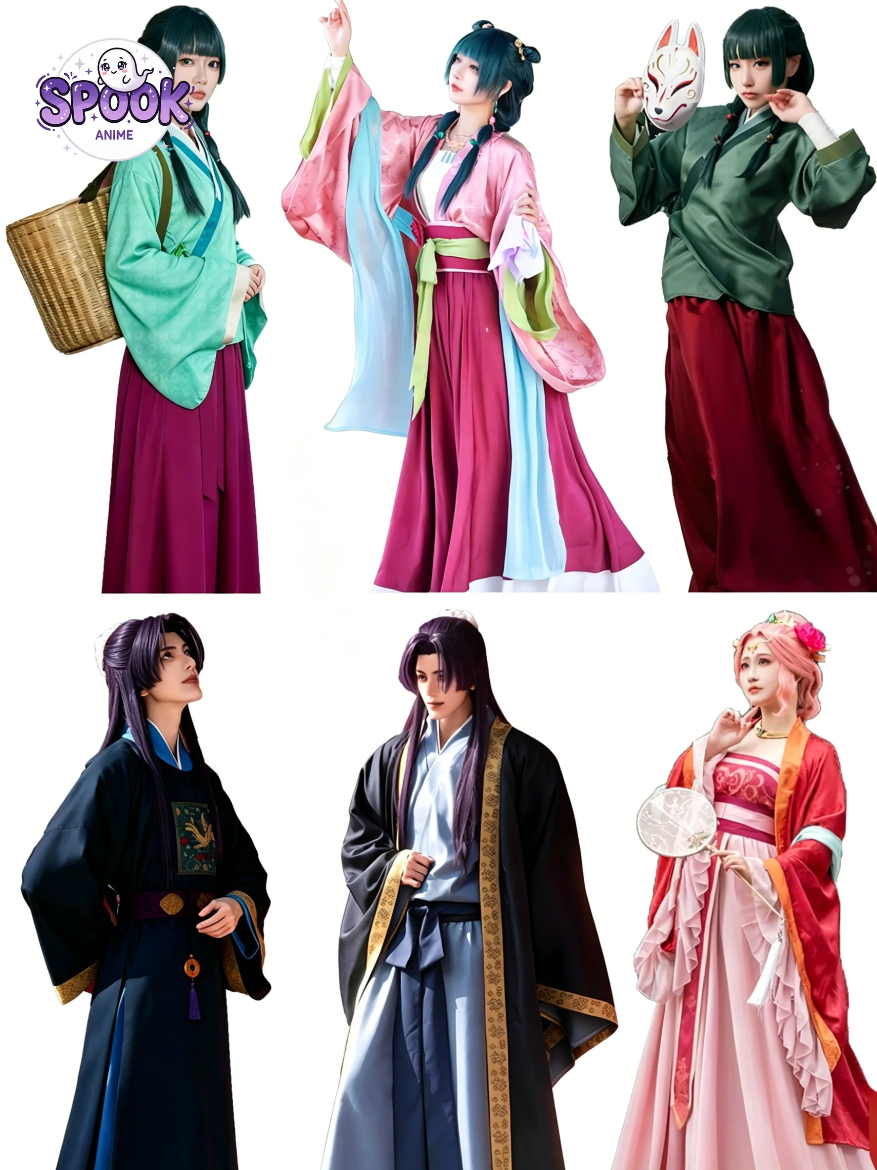 Traje Tradicional Hanfu, Disfraz de Mao Jinshi, Gyokuyou, Apothecary, Lishu Diaries, Conjunto Completo de Cosplay para Mujer, Atuendo de Halloween