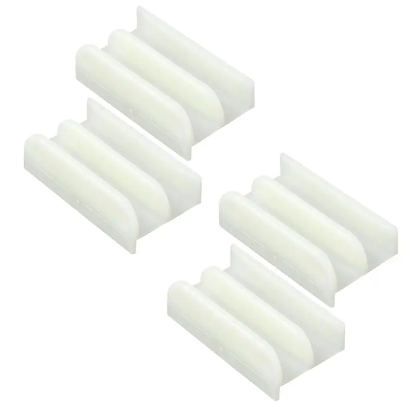 A84X-M6219 Sliding Shower Door Bottom Guide For Sliding Shower Door (Top Hung) Shower Door Guide 1/2 In Channels 4 Pack
