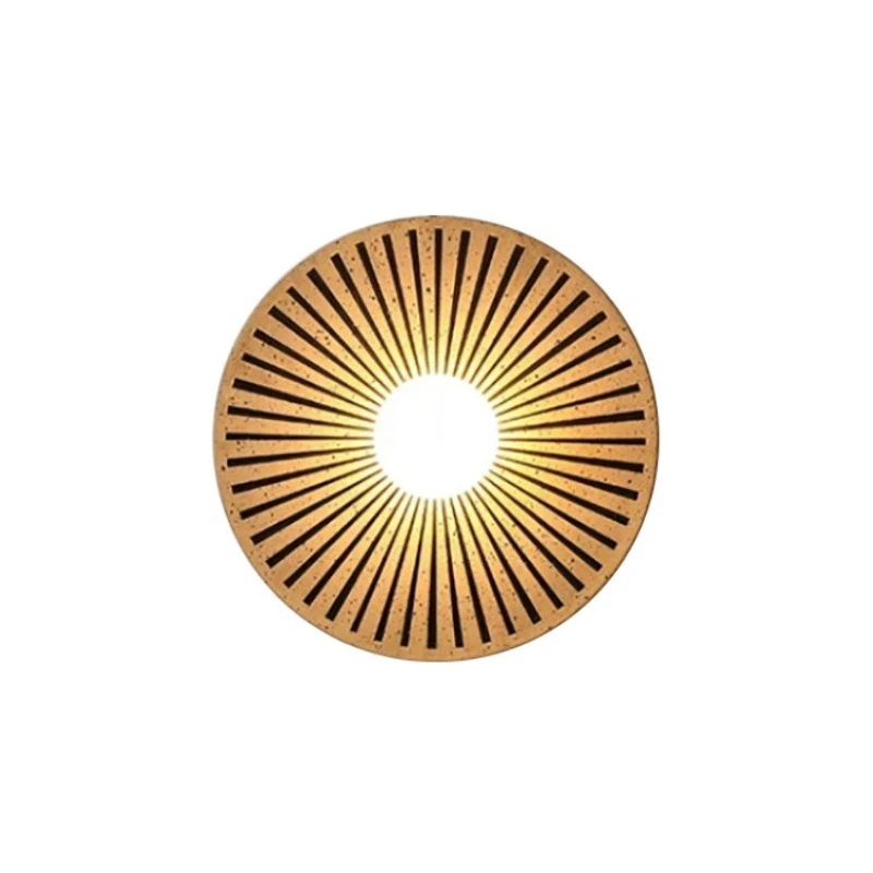 

Japanese-style homestay living room background wall decorative lamp personalized retro fan-shaped round bedroom bedside