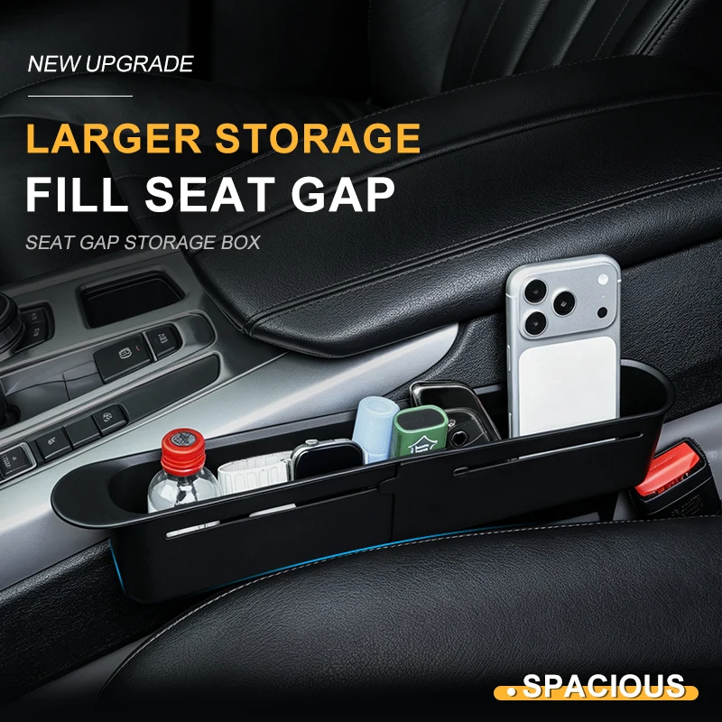 ABS Adjustment Car Seat Gap Storage Box Universal Auto Slot Organizer Phone Key Pocket Car Interior Storag Box Accessories
