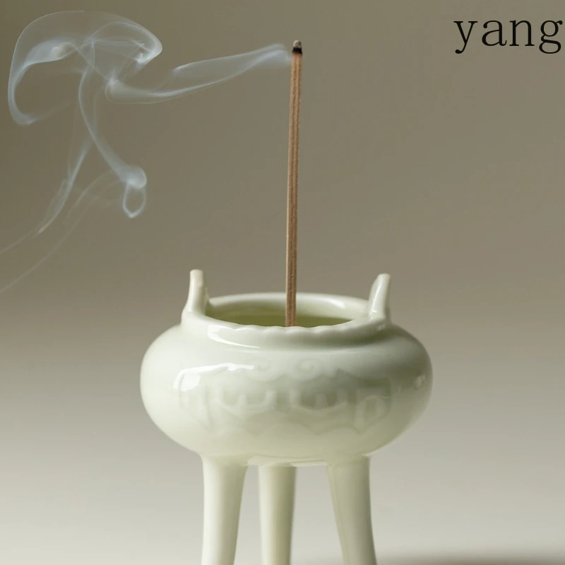 LTT Antique Zen Ceramic Line Incense Burner Household Ornament Line Incense Insert Indoor Aromatherapy Burner