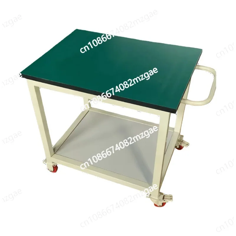 Anti-static double-layer trolley with drawers revolving cart multi-functional tool cart sorting mobile trolley workbench