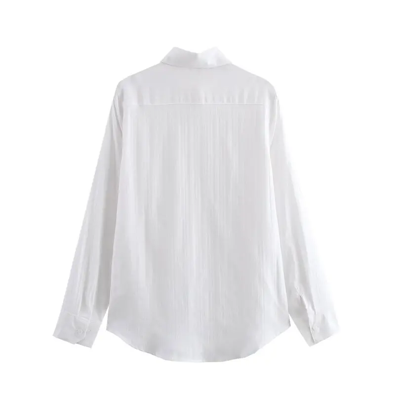 

Spring 2025 Women's Faion Commute Versatile Texture Simple Long Sve Collared irt New Arrival Ele Loose Fit Regular...