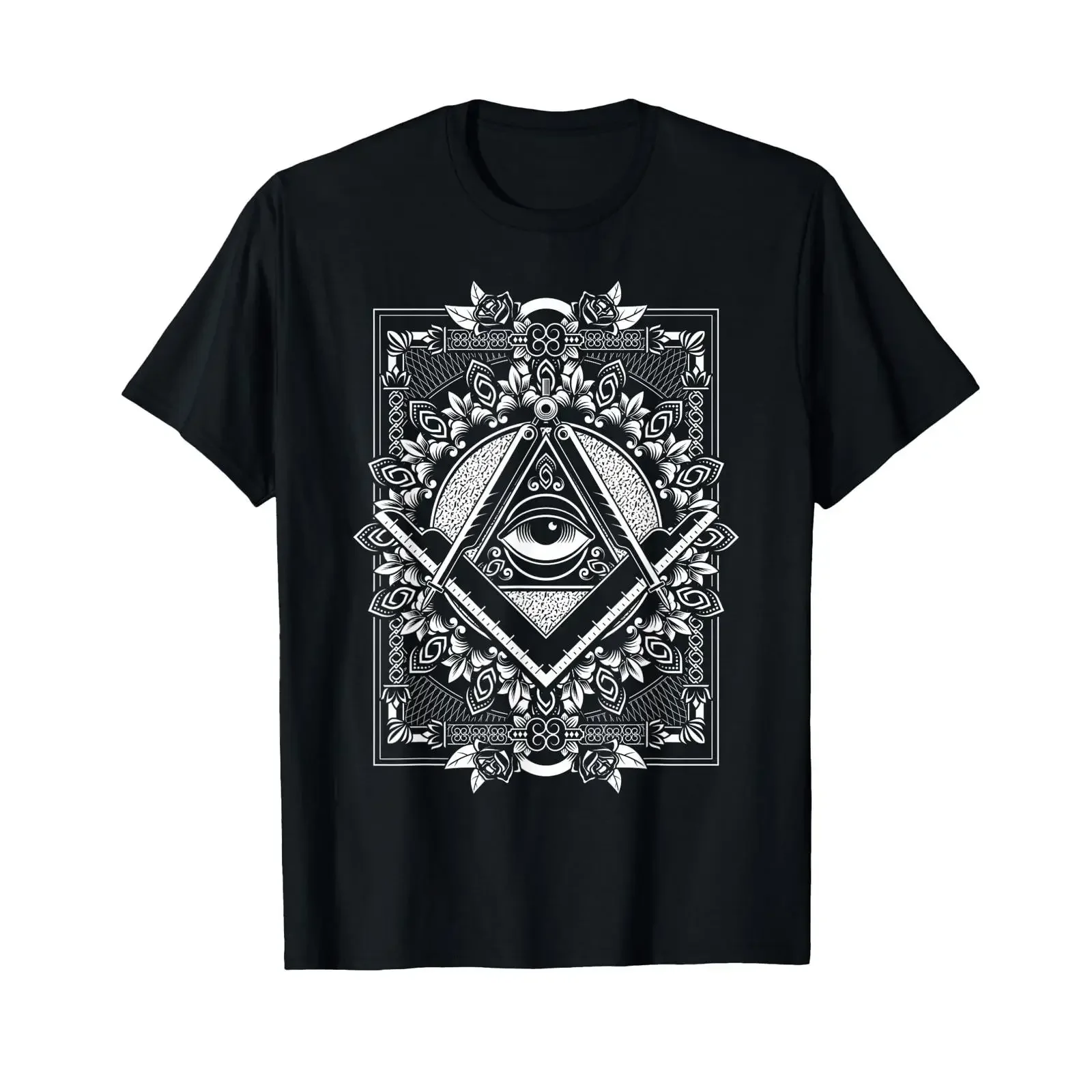 Illuminati All Seeing Eye Freemasonry Freemason Masonry T Shirt vintage Washed Breathable Casual Versatile Comfortable Unisex