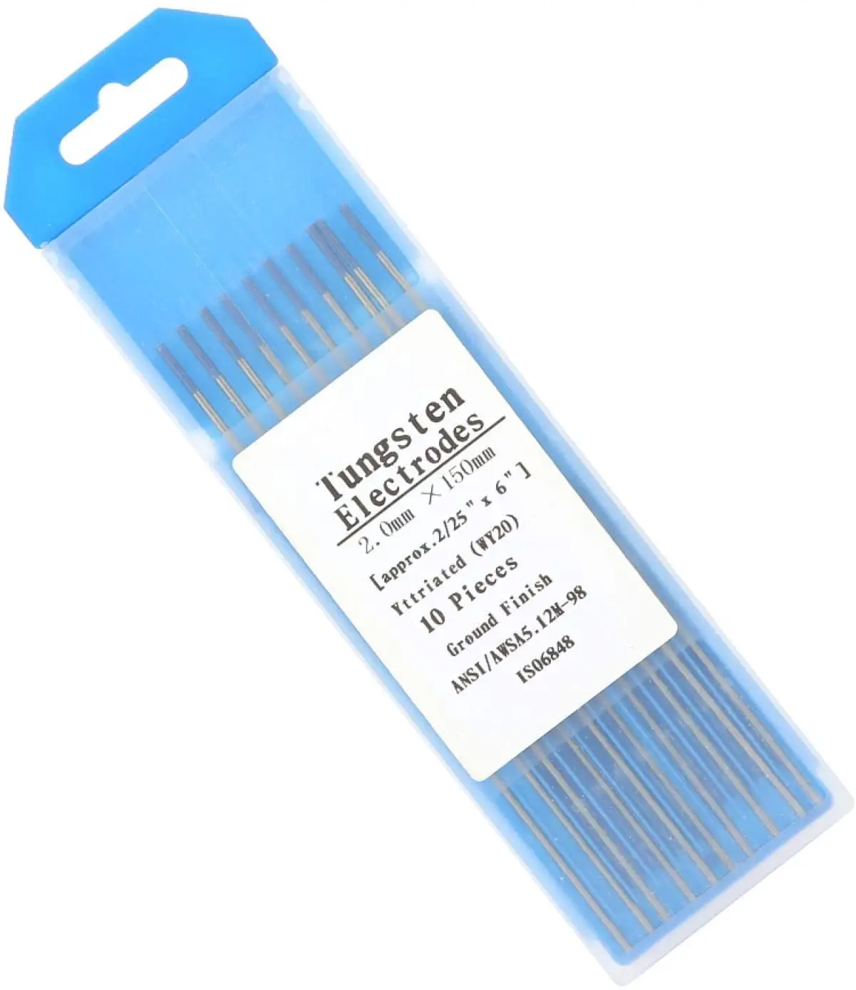 Electrode Blue WL20 Lanthanated For TIG Rods 2% 3/32 in x 7 inch for Aluminum Steel Nickel Copper Alloy 10 Piece Set