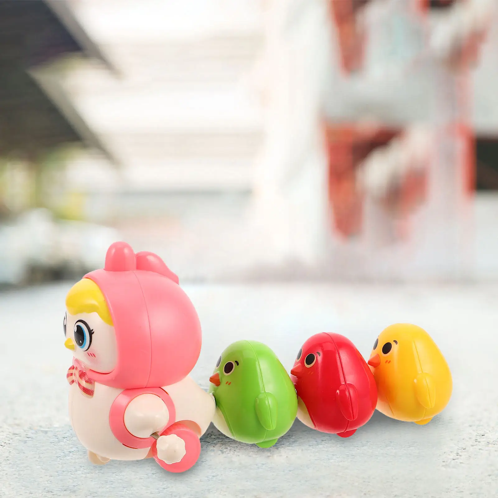 1Set Wind-Up Chicken Set for Kids Early Learning Magnetic Chicks Easter Party Favors Crawling Interactive Fun Wind Up Chick Toys