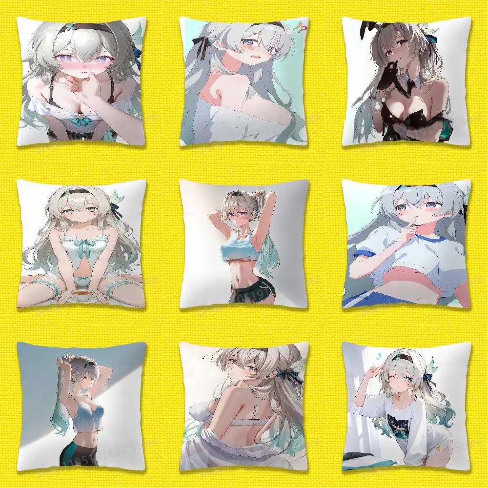 

Firefly H-Honkai Star Rail Throw Pillow Case For 50x50cm 40x40cm 55x55cm 45x45cm 30x30cm Square Bedroom Pillowcase Cover