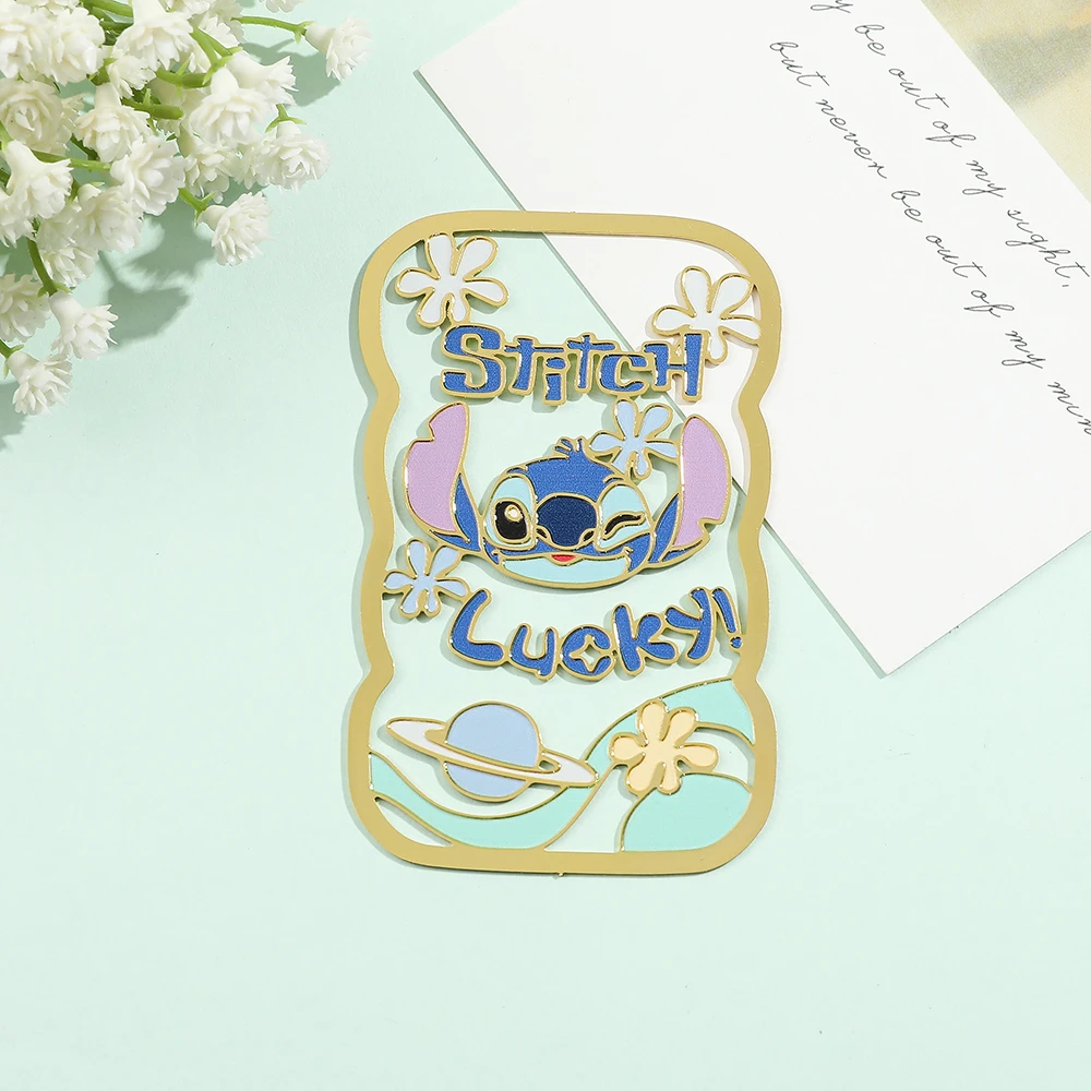 Kawaii Stitch Book Mark Disney Kolekcja fanów anime Metalowe zakładki dla miłośników książek Artykuły szkolne Artykuły papiernicze Prezent dla