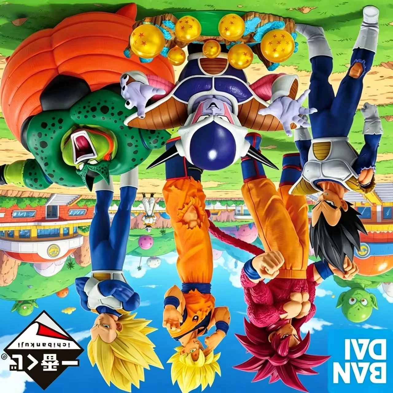 Figura Original BANDAI Ichiban Kuji Dragon Ball Omnibus Cross SS4 Son Goku SS3 Vegeta Cell Frieza, Modelo de Anime, Juguete Coleccionable, Regalo