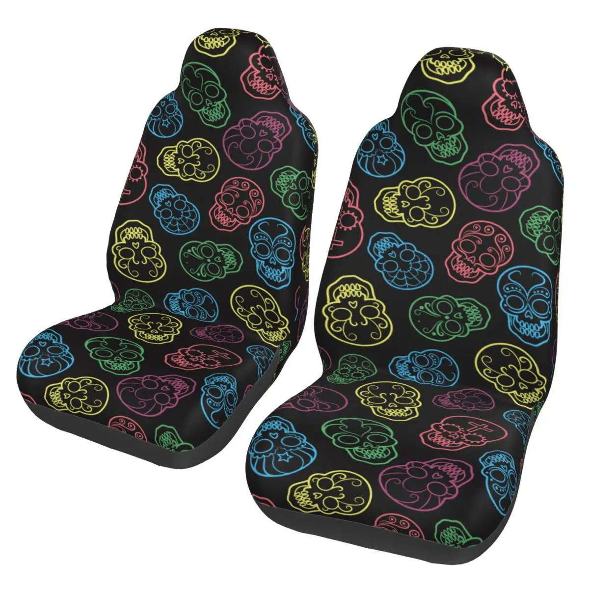 Sugar Skull Mexican Skeleton Universal Car Seat Cover Auto Interior AUTOYOUTH Auto Seat Cover Polyester Hunting