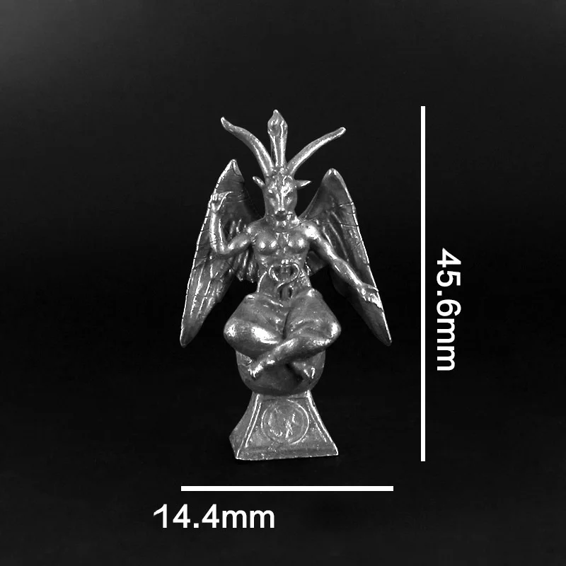 Retro รูปปั้นแพะทองแดง Mini Figurine ซาตานปีศาจชุดโต๊ะตกแต่งห้องเกมหมากรุกชิ้น Miniatures ของขวัญ